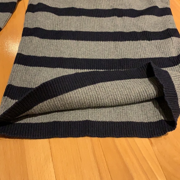 EUC Jacob Navy blue & Grey Striped Boat neck Sweater - size M - Picture 11 of 16